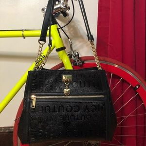 Juicy Couture Patent Leather Embossed Logo Bag